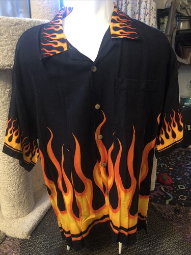 flame shirt button up