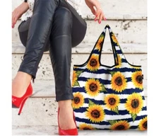 YaYbag Sunflower Chic Reusable Bag Jumbo Size