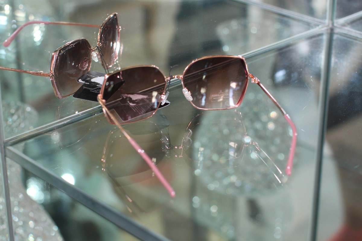judith leiber MAUVE PINK ROSE BLUSH mod art Sunglasses NEW  display picture 3