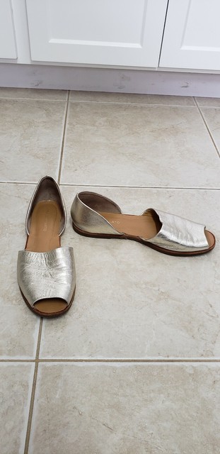 franco sarto silver flats