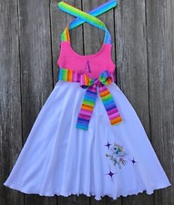 Rainbow Unicorn Birthday Girl Dress  Unicorn Girl Clothes