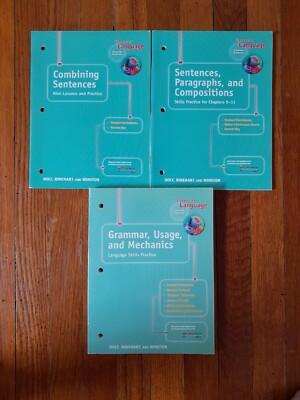 Elements Of Language Fourth Course Grammar Usage And Mechanics workbook LOT OF 3