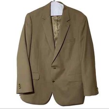 Stafford Essentials Long Sleeve Men's Sport Coat Size 44R, Tan
