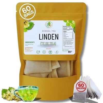 B-EXPERTS Tila Té (Linden Tea) – 60 Tea Bags – 100% Natural, Vegan, Herbal – Caffeine-Free