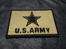 USA ARMY STAR LOGO EMBROIDERED TACTICAL 3 INCH ARMY HOOK PATCH