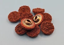 10Pcs 3/4" Medium Roloc Scotch Pads Roll Lock Surface Sanding Disc Made in USA