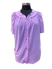 Vintage Shadowline 2 Piece Pajama Set Pink Nylon Top Pants Medium M Gorgeous