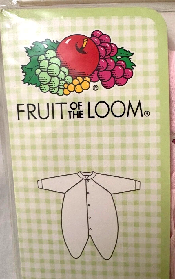 De colección Fruit of the Loom Dormir y Jugar Dormir Niñas Talla 3-6 Meses Rosa Nuevo en Paquete Foto 3 de 4