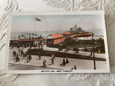Bretagne Pier, Great Yarmouth, 1928, Echtfoto, alte Postkarte D215