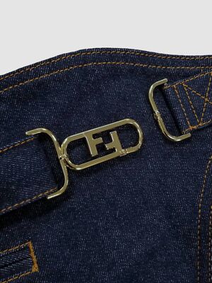 ベルト Fendi Blue Ff Denim Belt Fendi Women Blue Logo Adjustable Jeans Denim Belt Size 46 | eBay