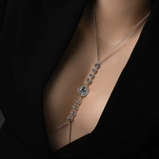 Women Necklace Rhinestone Coin Metal Jewelry Waist Sexy Body chain 35891