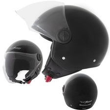 Casco Jet Scooter Moto Quad Omologato ECE 22 06 Visiera Sonicmoto Nero