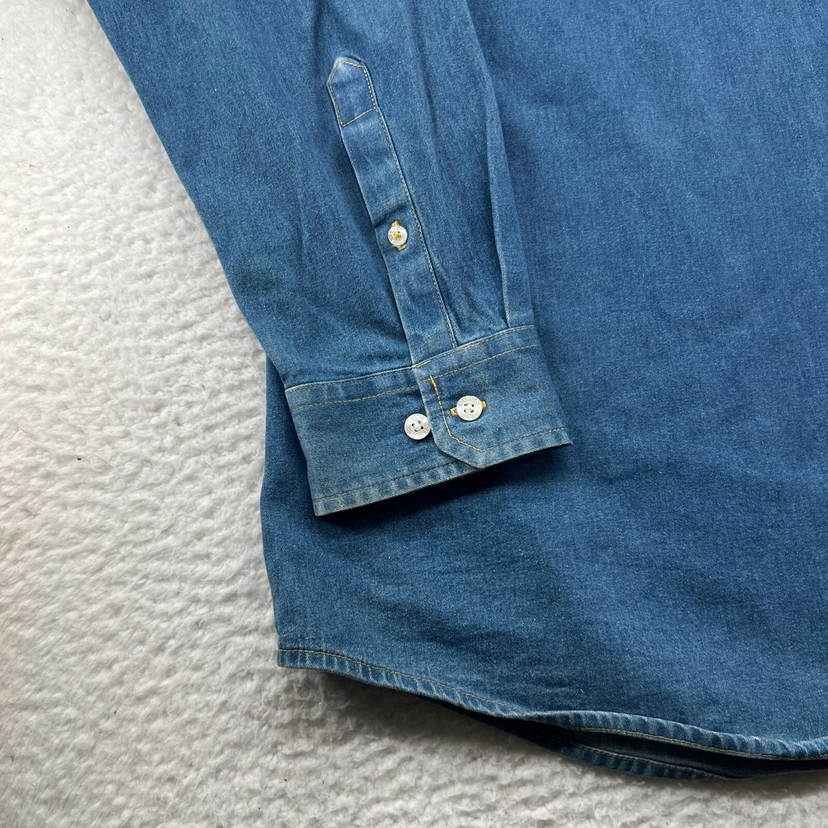 Cinch Denim Shirt Mens 2XL Blue Med Wash Embroidered Long Cinch Denim Shirt Mens 2XL Blue Med Wash Embroidered Long