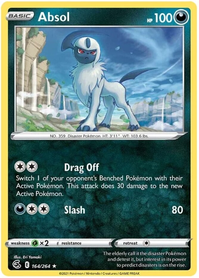 Absol - 164/264 - Rare - Near Mint