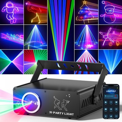 Ehaho 2400-002 3D Grafik Laser Bluetooth App Steuerung DMX Party Lichteffekt