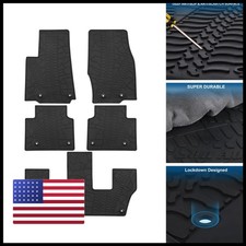 San Auto Floor Mats for Jeep Grand Cherokee L 7 Seat 2021-2026 Black