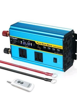 Cantonape Wechselrichter 1800W/3500W reiner Sinus Autowechselrichter DC 12V auf AC