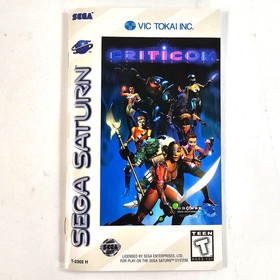 Criticom (Sega Saturn, 1995) Original Instructional Manual and Registration Card