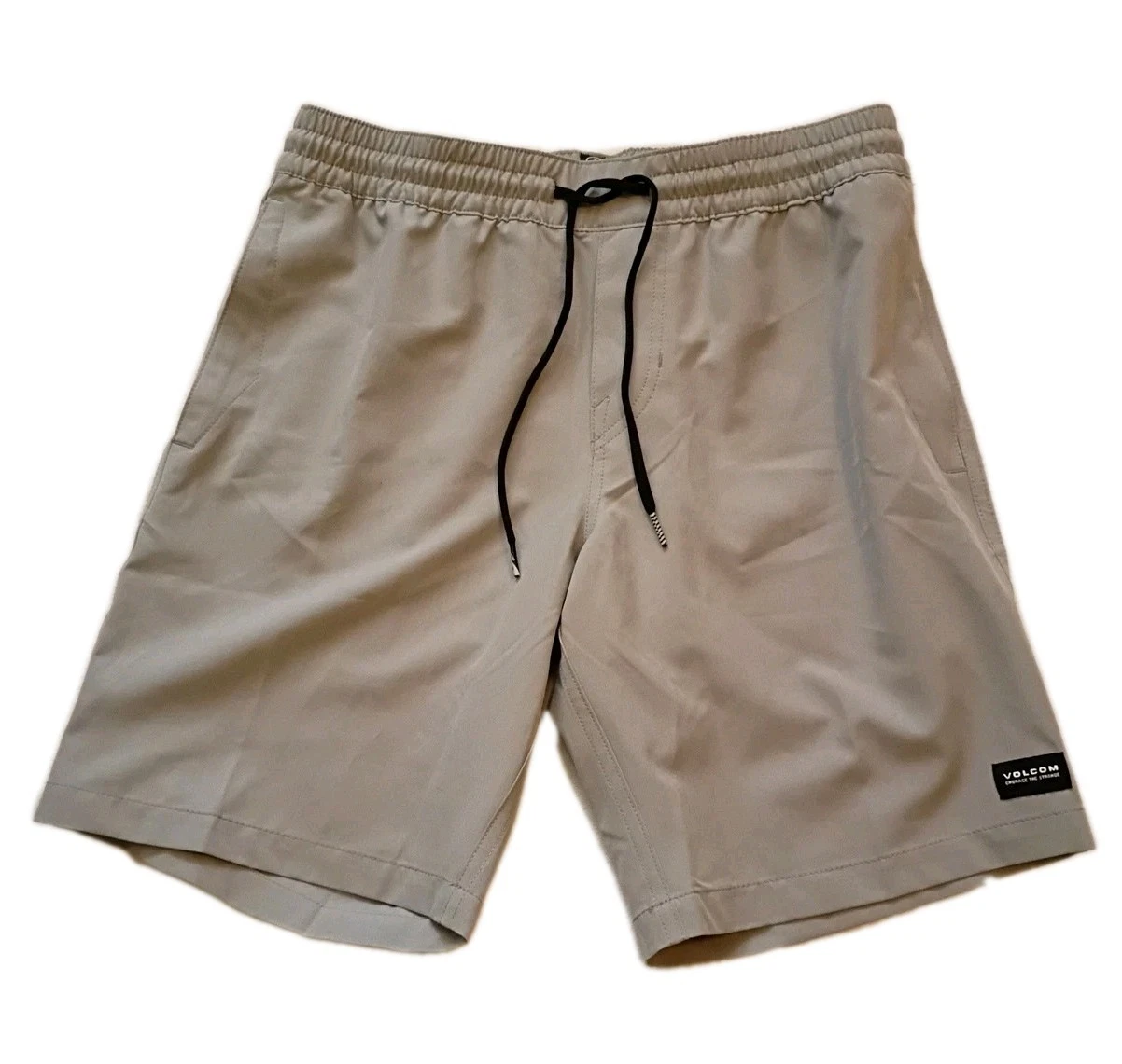 Volcom Men's Stones Hybrid Elastic Waist Shorts Gray Size Small NWT