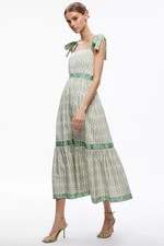 Alice + Olivia Breslin Corset Cotton Midi Dress 8 NWT $595