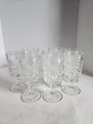 Anchor Hocking Wexford Goblets 7" Tall Vintage Clear Diamond Glass Lot Of 10