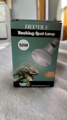 LUCKY HERP 50W Clear UVA Reptile Heat Lamp Bulb
