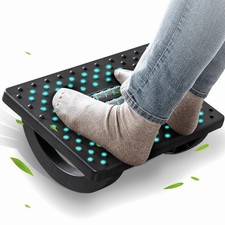 Gaming Foot Rest Under Desk, Rocking Stool With Roller Massager