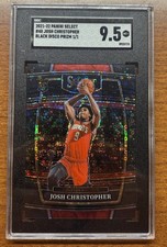 2021-22 Panini Select #48 Josh Christopher- Black Disco Prizm 1/1 SGC GM 9.5