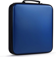 DVD Storage CD Case Holder: 160 Capacity CD Sleeves Black Disc Cases Binder