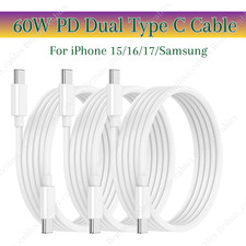 Type C USB-C to USB-C Cable 60W Fast Charging PD Cord Rapid Charger For Samsung