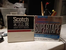 Vintage Realistic Reel To Reel Supertape 2400ft. Sealed + Scotch 174 1200ft Tape