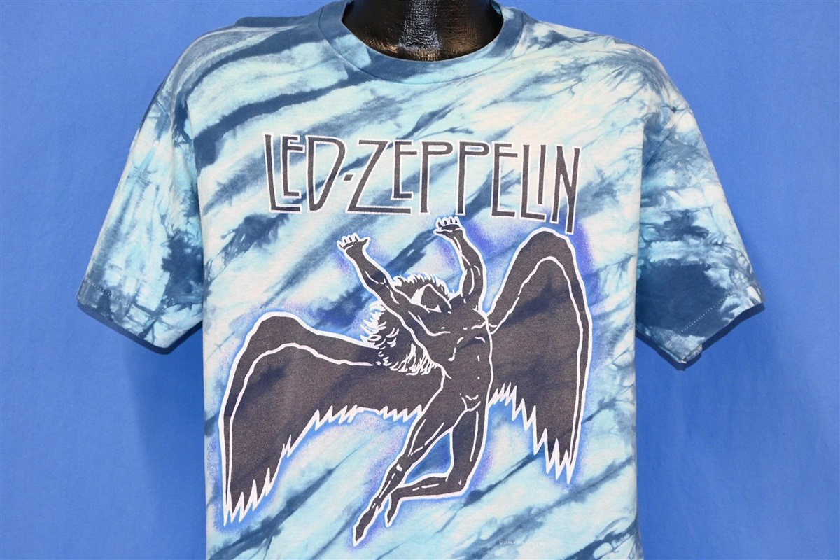 vintage 80s LED ZEPPELIN BLUE TIE DYED ICARUS 1984 SWAN SONG t