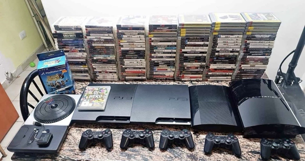 LOTTO PS3 4 CONSOLE 5 DUALSHOCK 180 GIOCHI MOVE DJ HERO PLAYSTATION 3 TESTATO OK