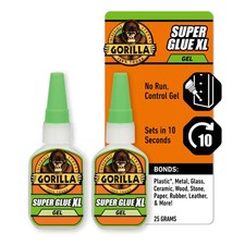 Gorilla Super Glue Gel XL, Clear Glue, 25 Gram Pack of 2 - Pack 2,