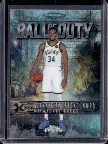 2025 Topps Chrome Giannis Antetokounmpo Refractors Teal (RAW)