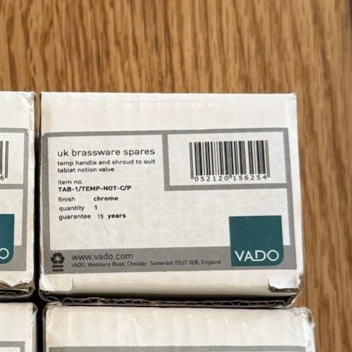 Vado TAB-1/TEMP-NOT-C/P Temperature Control Handle For Shower Mixer Chrome - New 2