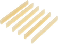 6 Pcs Unbleached Guitar Bone Saddle Blank Guitar Bridge Saddle Pure Bone Saddle