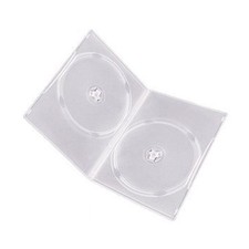 Maxtek 7mm Slim Clear Double CD/DVD Case, 100 Pieces Pack. 2 Discs Capacity ...