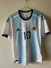 adidas Argentina 2019 Home Player Version Football Jersey Messi Soccer Size M