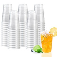500 Pack 9 oz Clear Plastic Cups, Disposable Drinking Cups, Cold Water Cups f...
