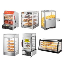 VEVOR 2-5 Tiers Commercial Food Warmer Display Countertop with Slide Doors/Light