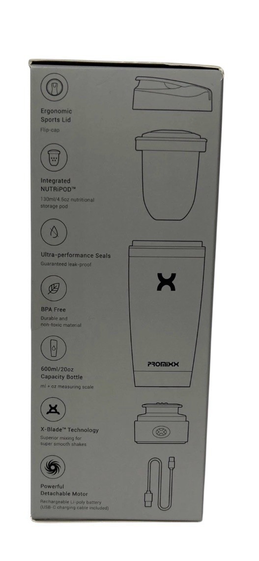 PROMiXX PRO 20oz Portable Rechargeable Protein Shake Bottle 