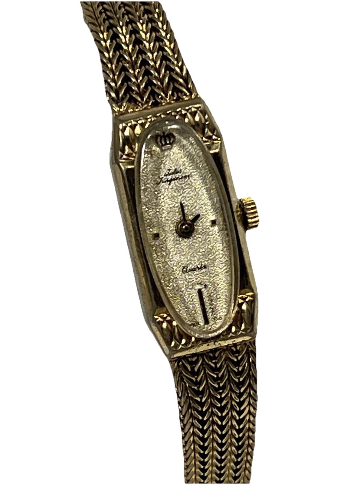 Vintage Jules Jurgensen Women's Quartz Gold Tone Dress Watch w/Milanese Strap
