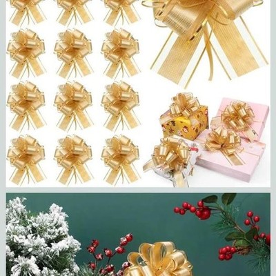WILLBOND 20 Pieces 6 Inch Pull Bows Gift Wrapping Ribbon Pull Bows 