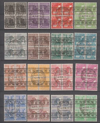 Deutschland Allierte Besetz. 1948 36I-51I 'Band' 4-block gestempeld Schlegel BPP - Bild 1 von 2