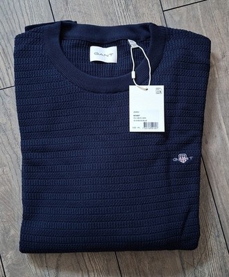 Gant Mini Cable Zopfmuster C Neck Pullover 4XL [ Eher 3XL] Evening Blue