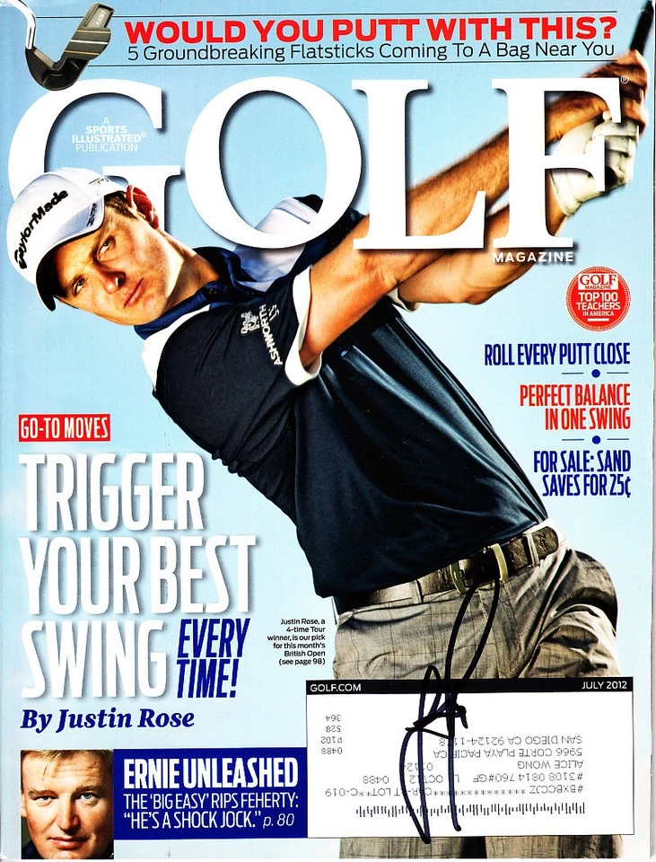6 revistas Justin Rose autografiadas firmadas Golf World Golf Digest 2025 Ryder Cup Foto 2 de 4