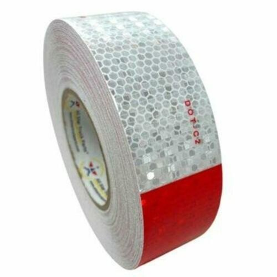 #ad #ad Conspicuity Tape DOT C2 Approved Reflective Trailer Red White 2”x150’ 1 Roll $30.25
