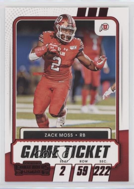 2021 Panini Contenders Draft Picks Game Ticket Red Zack Moss #69 7u4