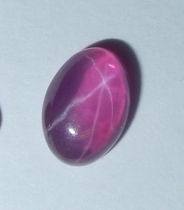 Transparent Star Ruby Oval 7x5 mm Cabochon 6 Rayed Lab-created Stone 10 pcs Lot - Image 2 of 4
